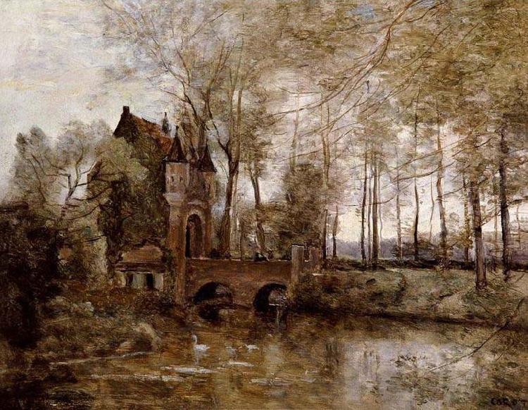 Jean-Baptiste Camille Corot Chateau de Wagnonville par Jean-Baptiste Corot oil painting picture